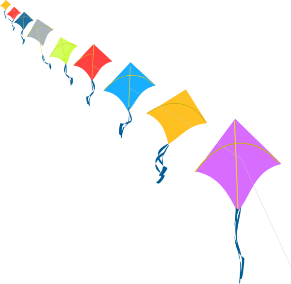 Makar Sankranti Line Umbrella Kite For Happy Activities PNG Image