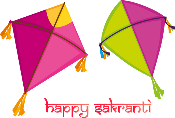 Makar Sankranti Line Leaf Sport Kite For Flying Destinations PNG Image