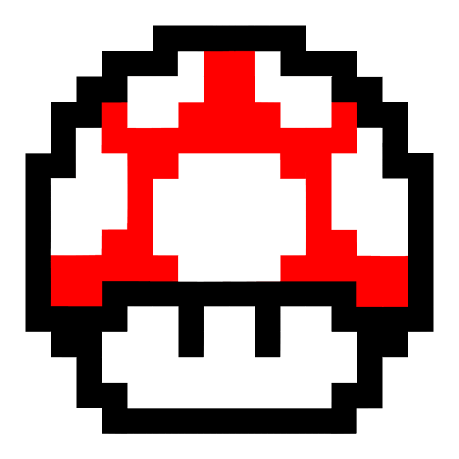 Mushroom Text Bros Mario Super Red PNG Image