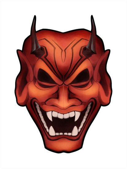 Oni Mask Clipart PNG Image