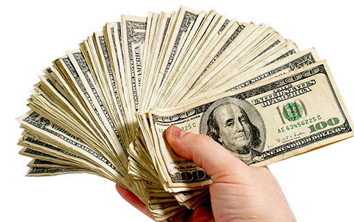 Dollars Male Holding Hand Free Clipart HD PNG Image