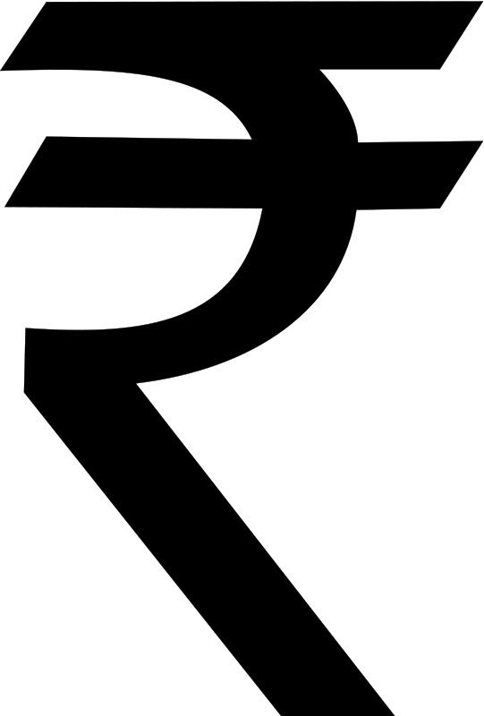 Rupee Symbol Clipart PNG Image