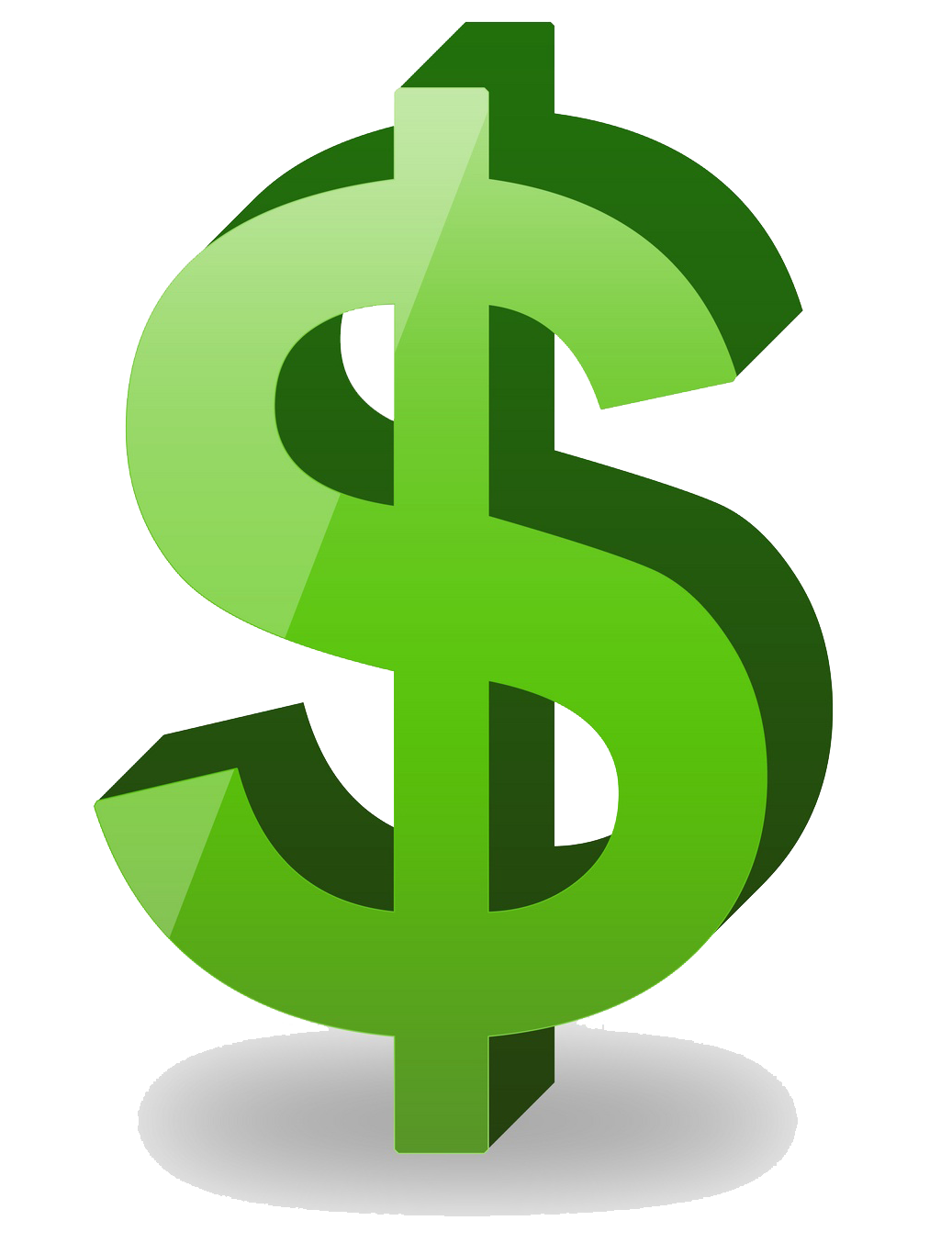 Green Dollar Symbol Free Download PNG Image