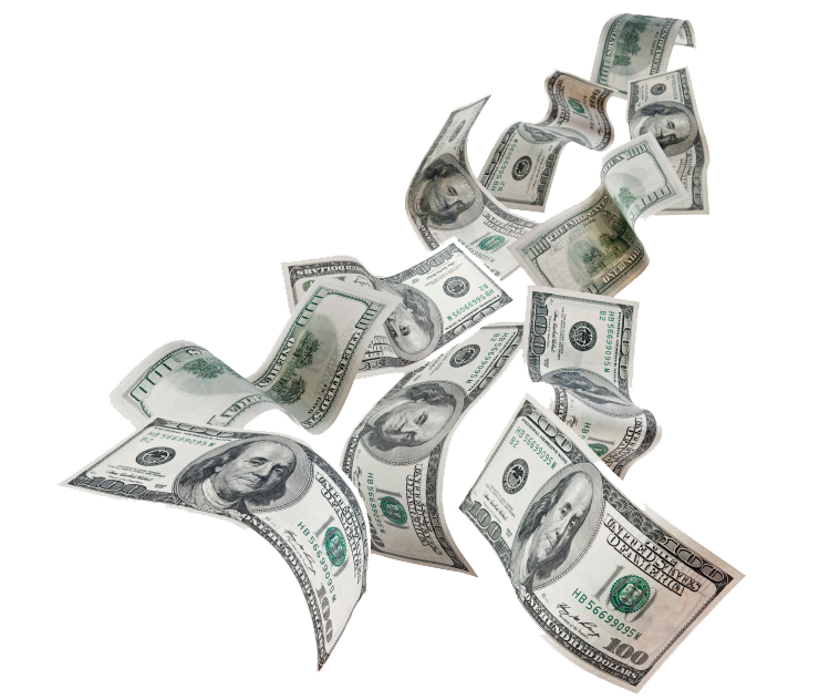 Flying Dollars Photo PNG Image
