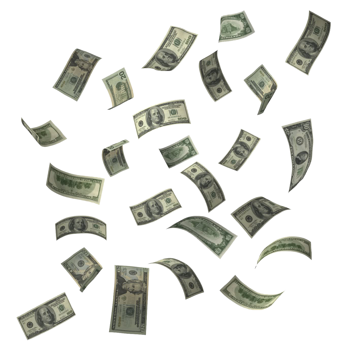 Money Dollars Flying Cash Free Download Image PNG Image