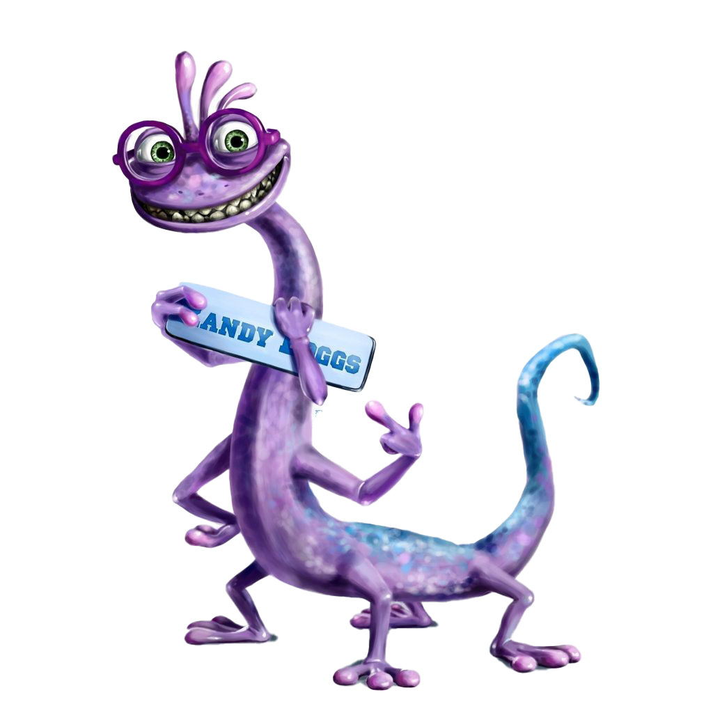 Purple Lizard Inc With Monsters Glasses PNG Image