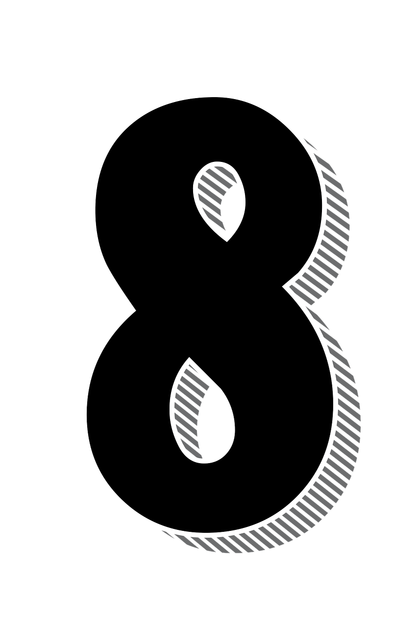 8 Number Free HQ Image PNG Image