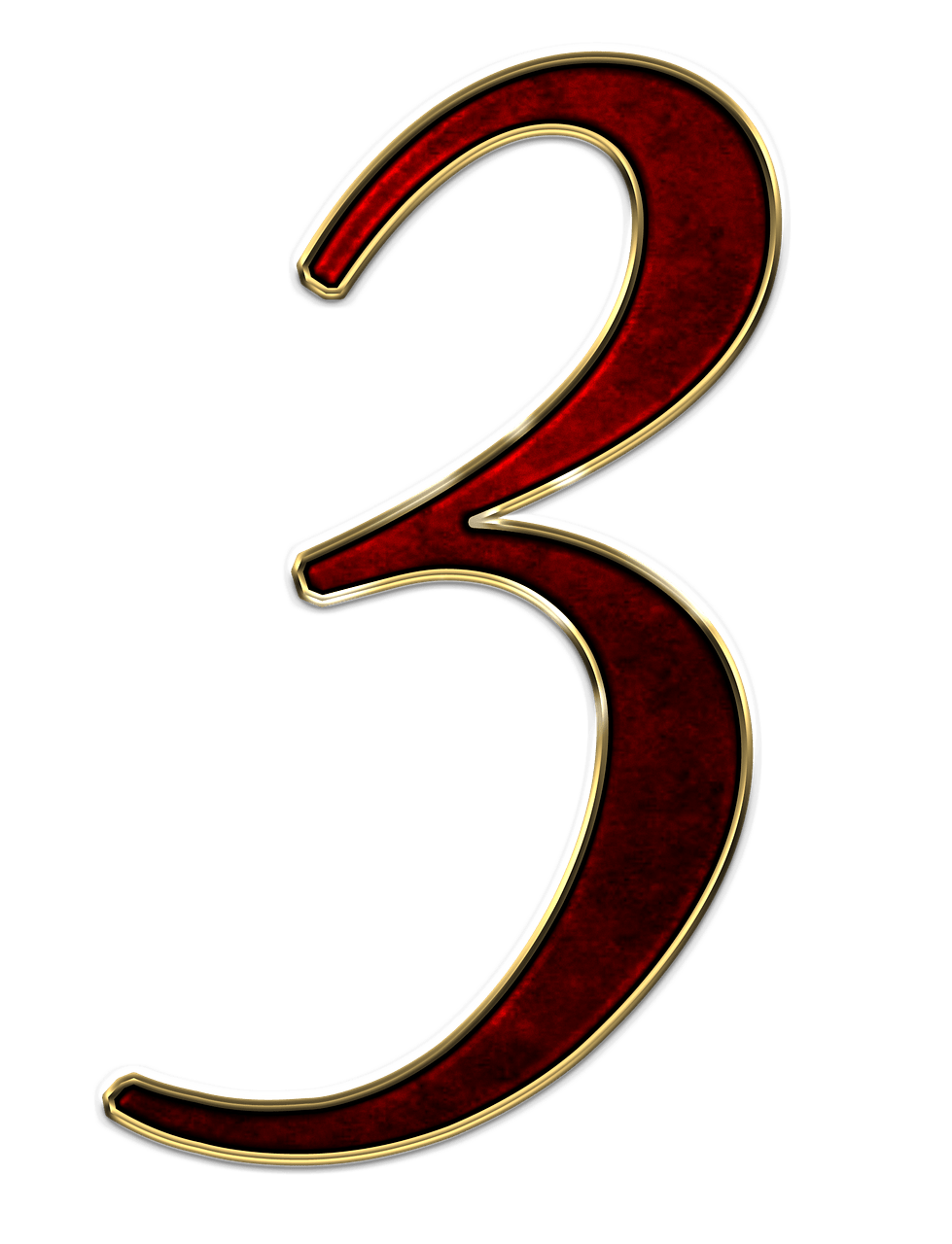 3 Number HD Image Free PNG Image