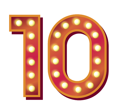 10 Number HD Image Free PNG Image