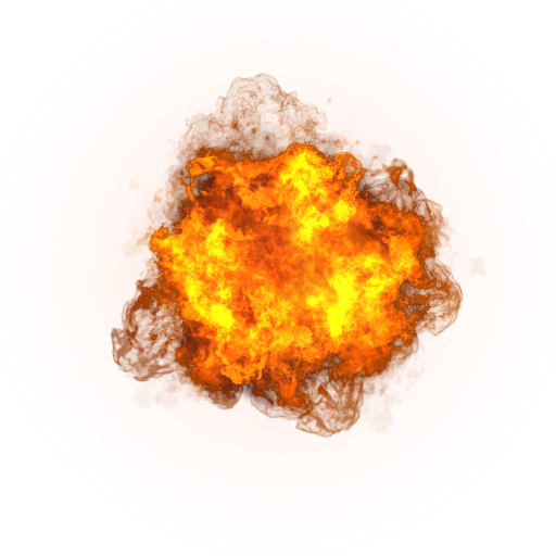 Orange Art Explosion Sprite Pixel Download HQ PNG PNG Image