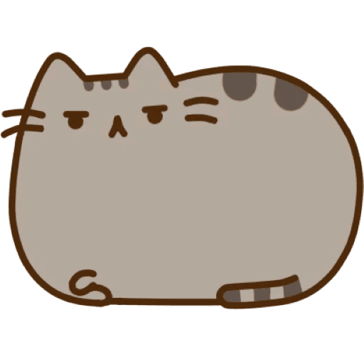 Brown Medium Sticker Pusheen Cat Sized To PNG Image
