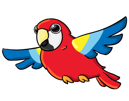 Cute Parrot Clipart PNG Image