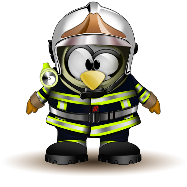 Tux Fire Firefighter Sapper Station Junior PNG Image