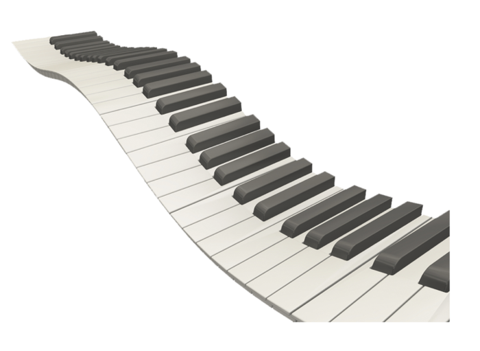 Wavy Piano Keys PNG Image