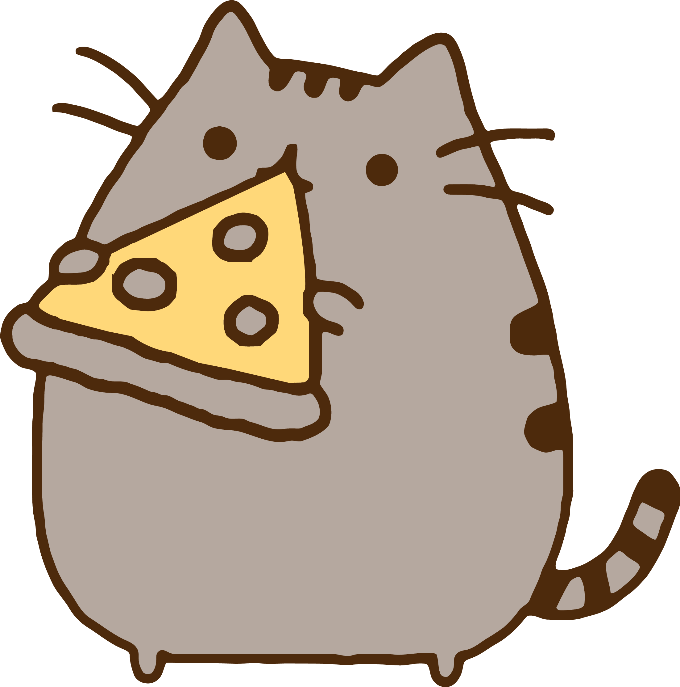 Head Medium Pusheen Sized To Cats Small PNG Image