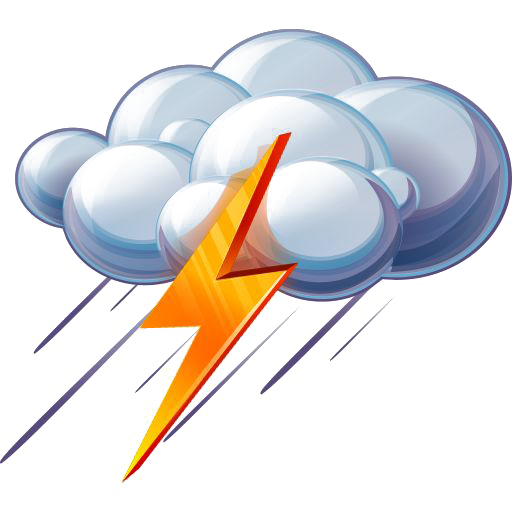 Ico Thunderstorm Rain Lightning Weather Icon PNG Image