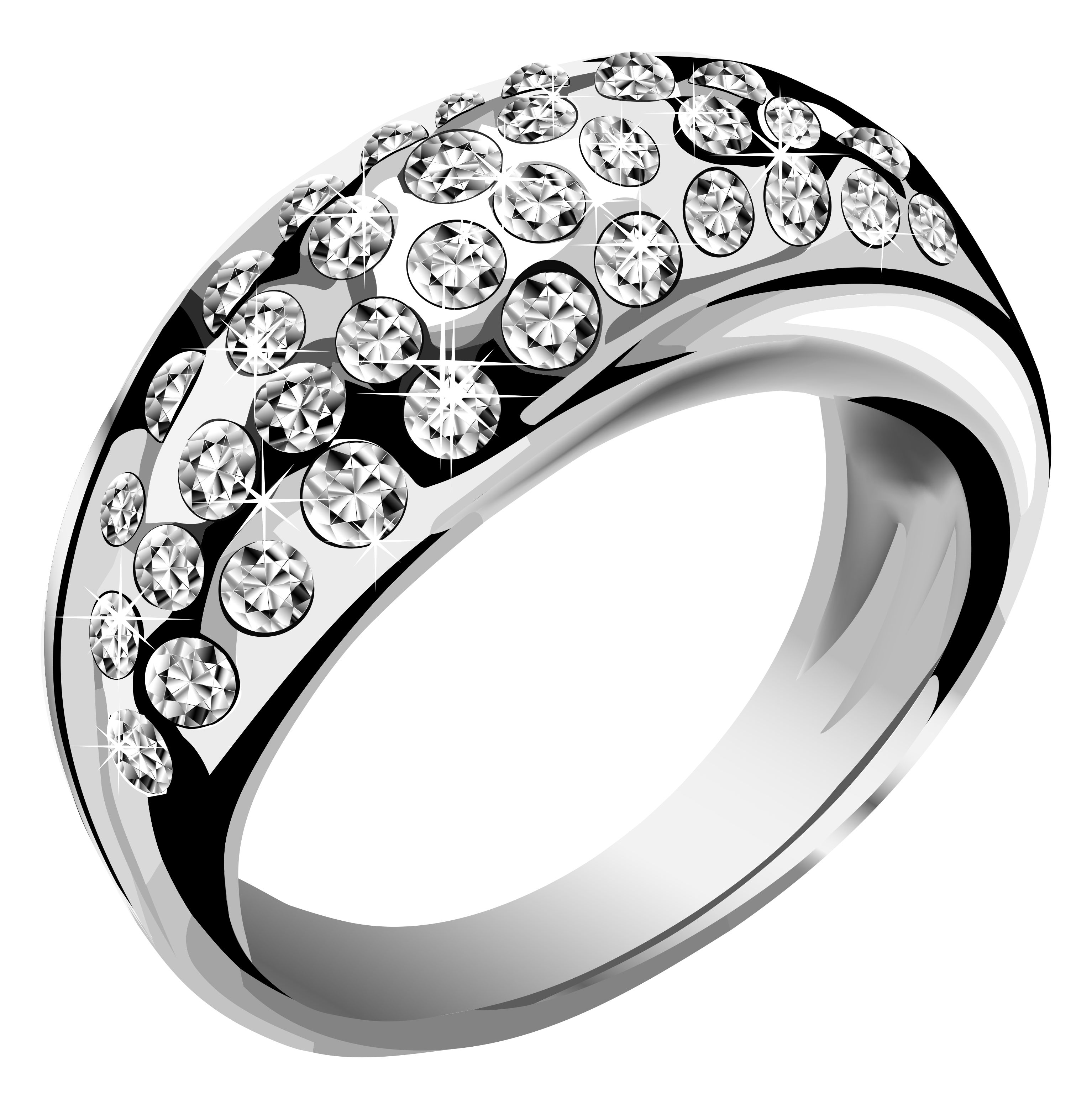 Silver Ring Transparent Background PNG Image