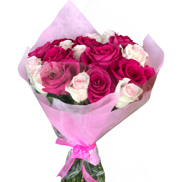 Pink Spring Flower Bunch Rose PNG Image