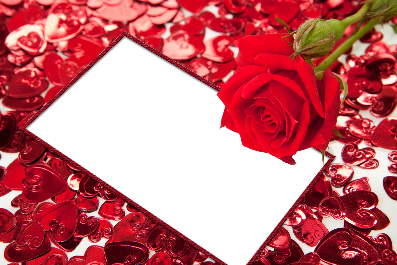 Picture Flower Heart Frame Video High-Definition Red PNG Image