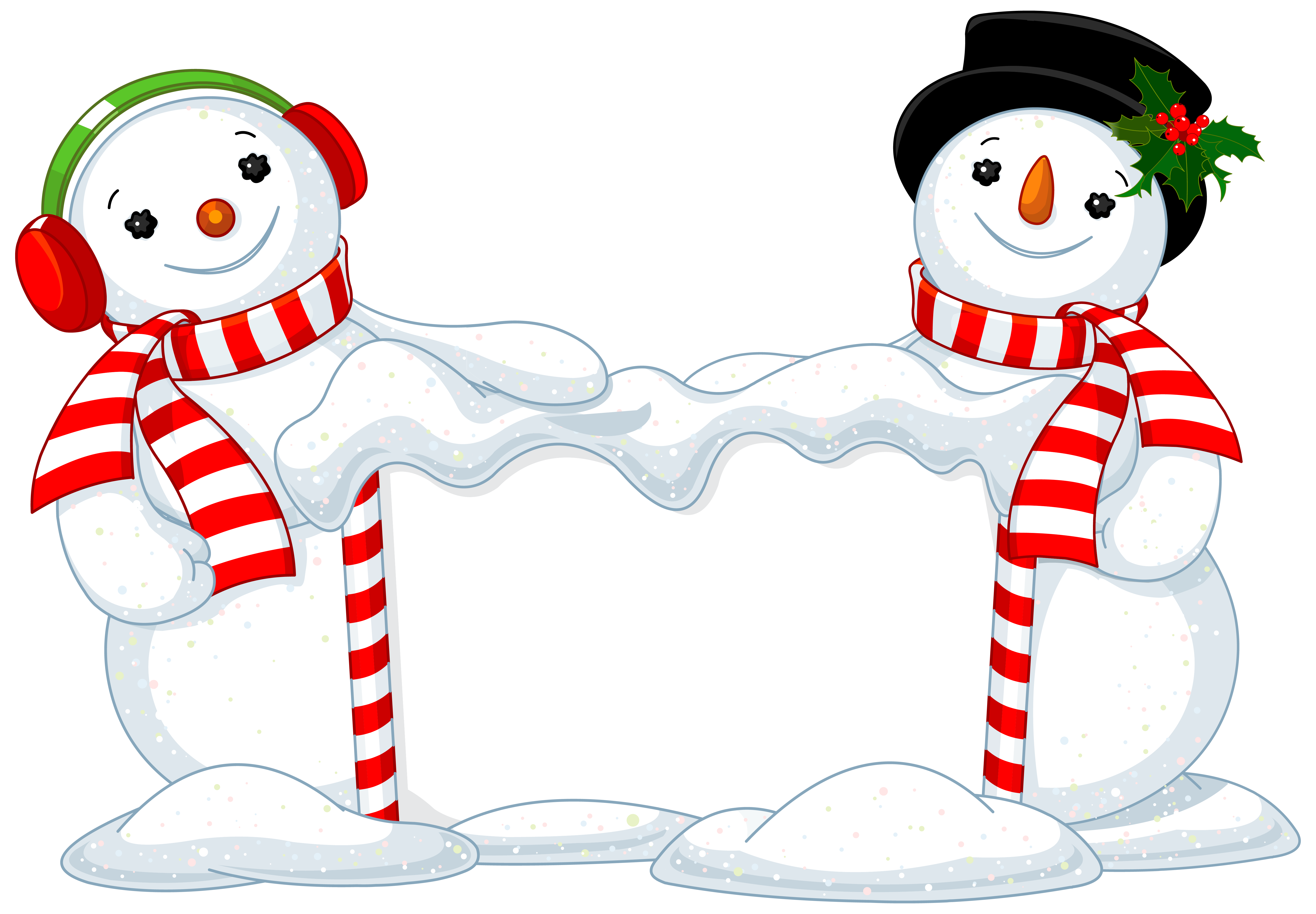 Snowman Decor Christmas Two Free HD Image PNG Image