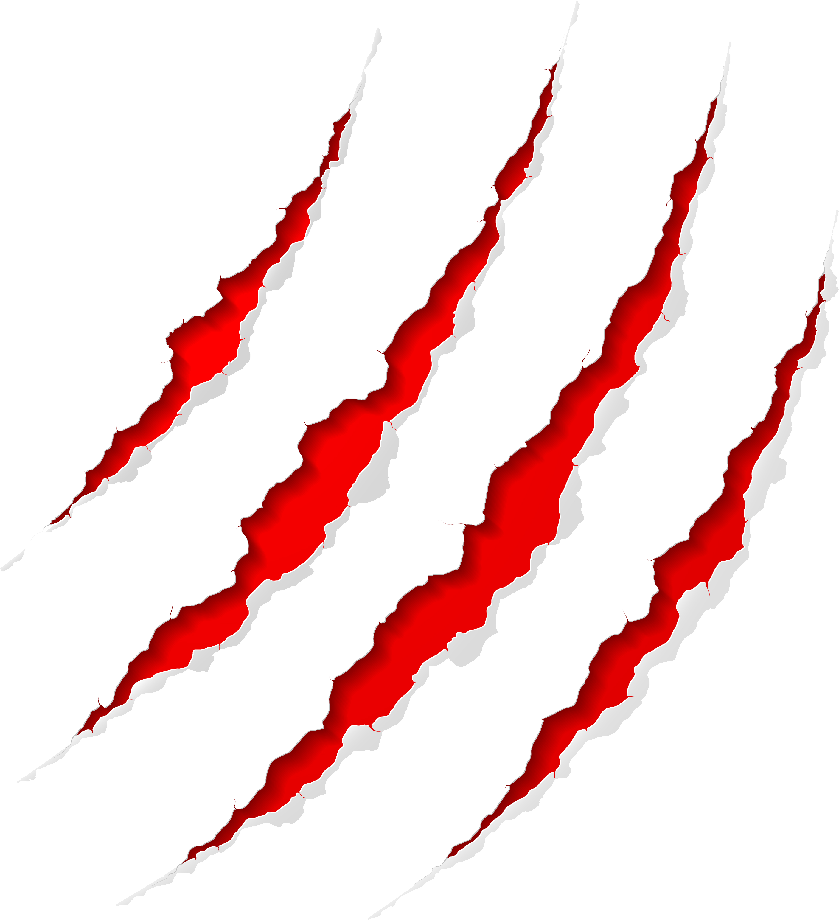 Claw Scratch Red Vector PNG Image