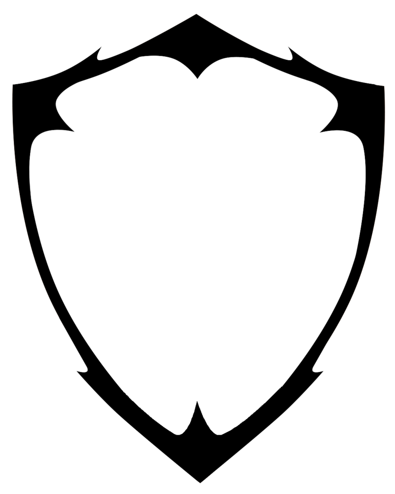 Blank Shield Logo Vector PNG Image