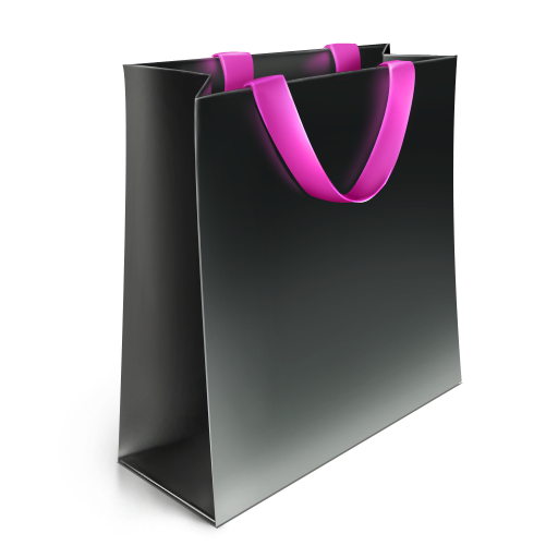 Shopping Bag Icon Black PNG Image