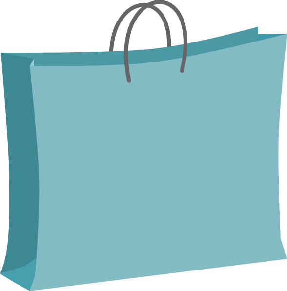 Blue Shopping Bag Clip Art PNG Image