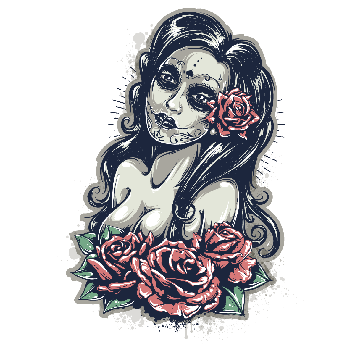 Cuisine Style Mexican Calavera Dead Vector Gothic PNG Image