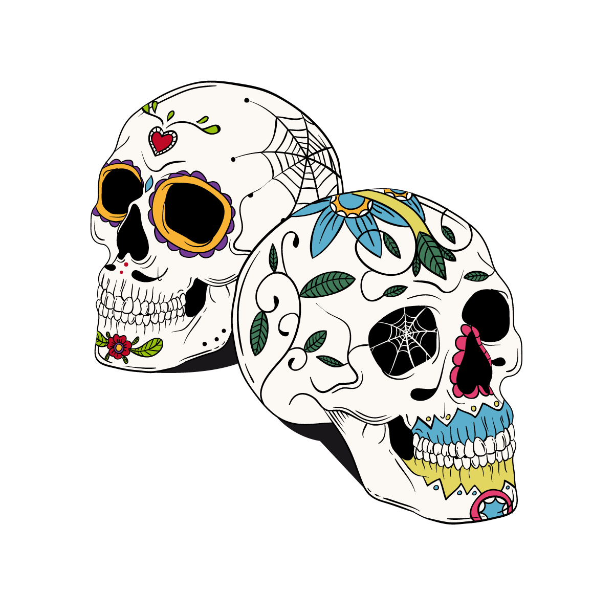 Tattoo Skull La Calavera Catrina Vector Human PNG Image