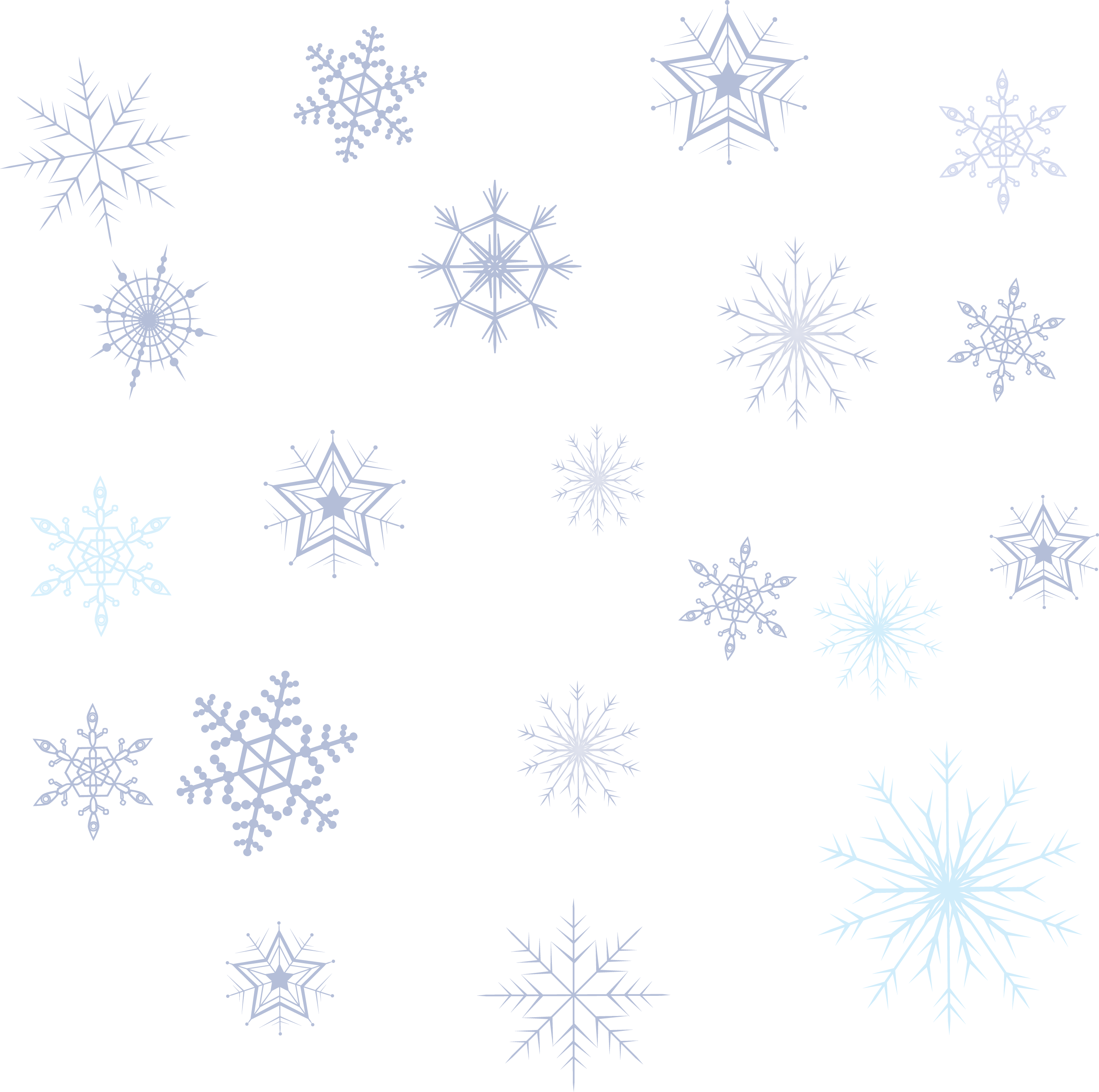 Pattern Snowflake Collection Variety Free Download PNG HD PNG Image