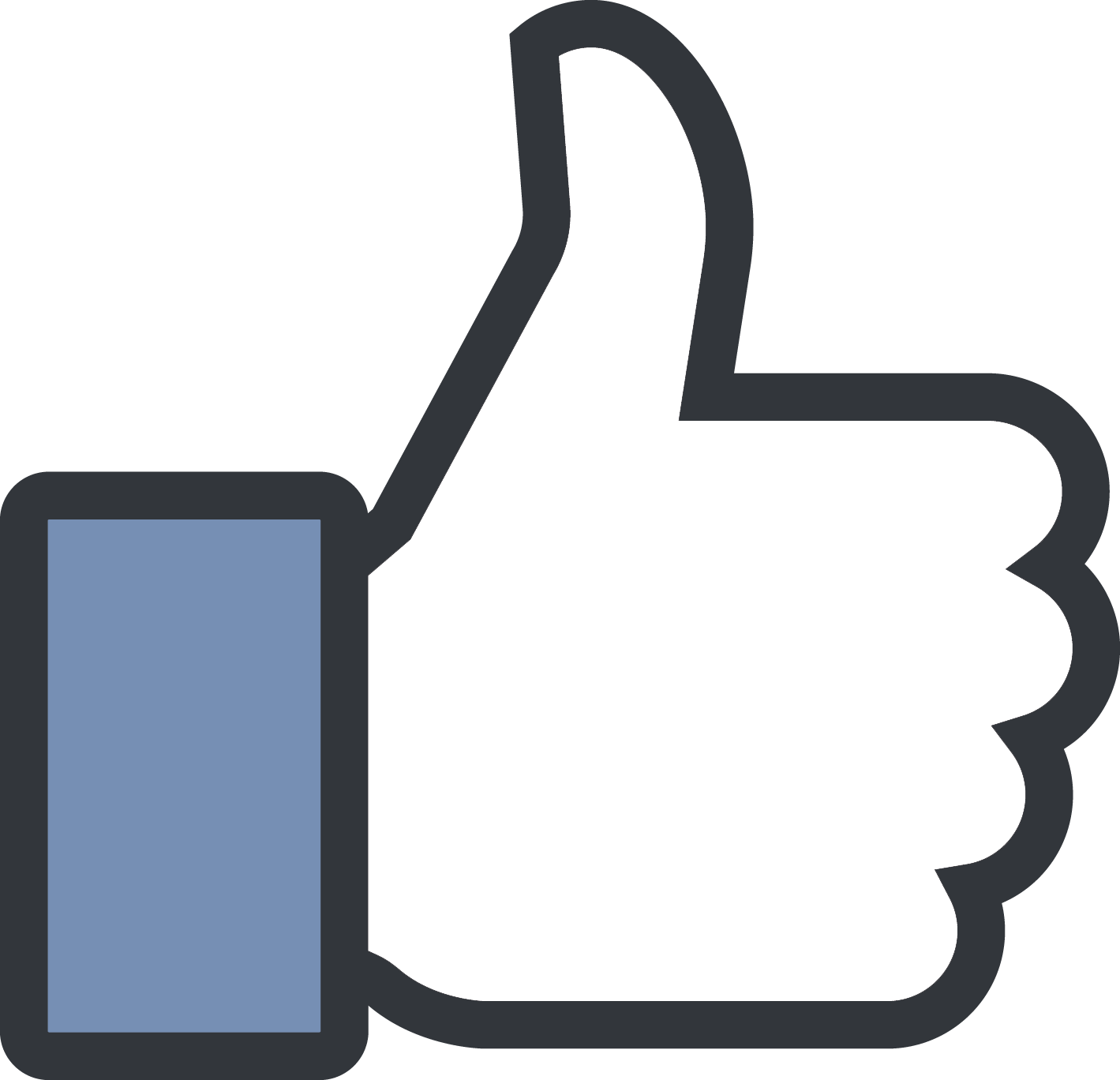 City Thumb Media Signal Facebook Social Button PNG Image
