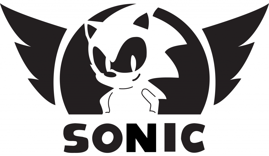 Sonic Stencil Brand Jacko The Hedgehog Wing PNG Image