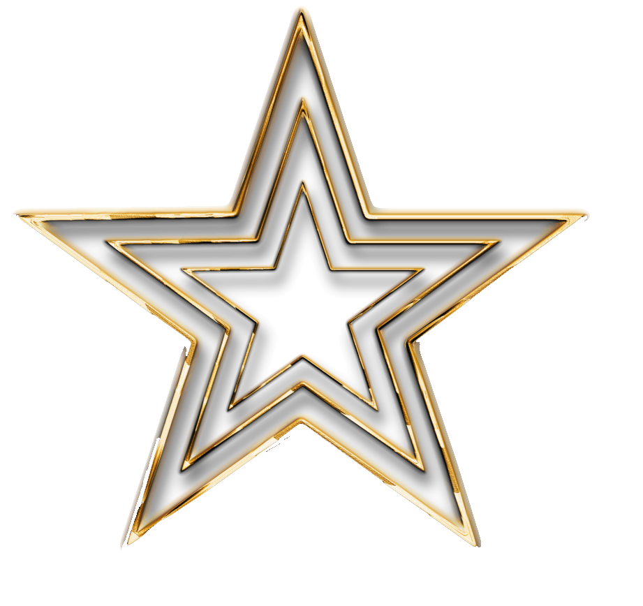 3D Gold Star Transparent PNG Image