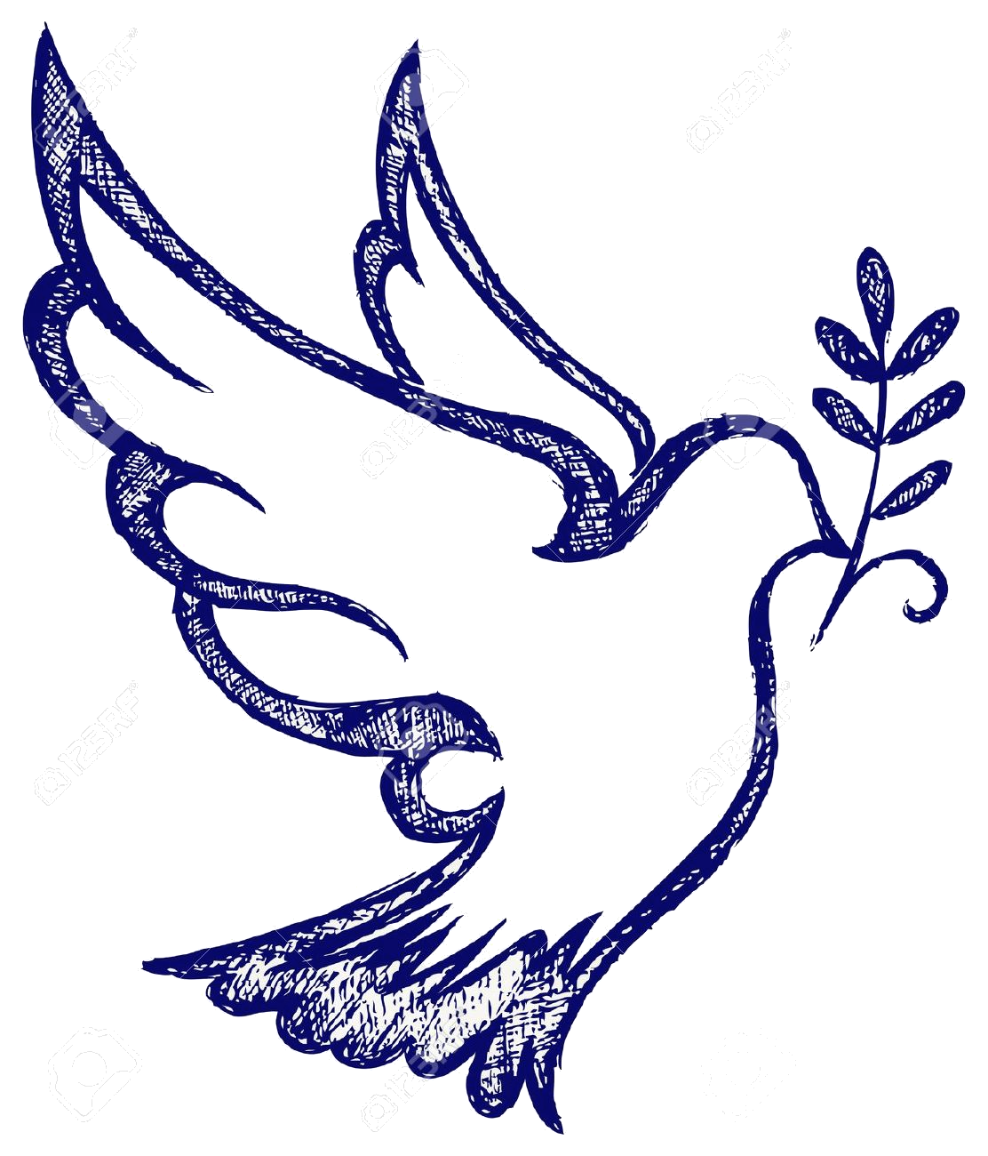 Holy Symbols As Espiritu Santo Spirit Doves PNG Image