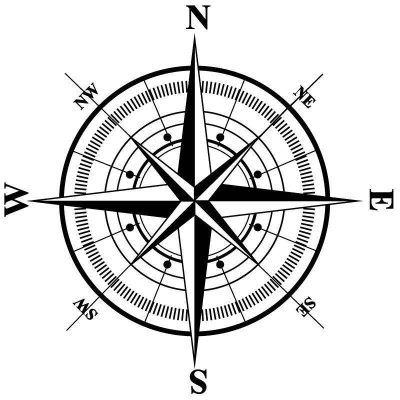 Art Rose Compass North Angle Line PNG Image