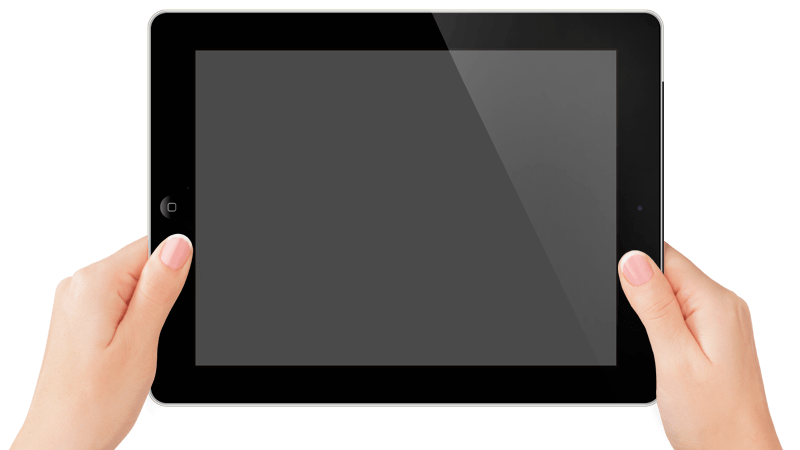 Tablet Holding Female Hand Free Clipart HD PNG Image