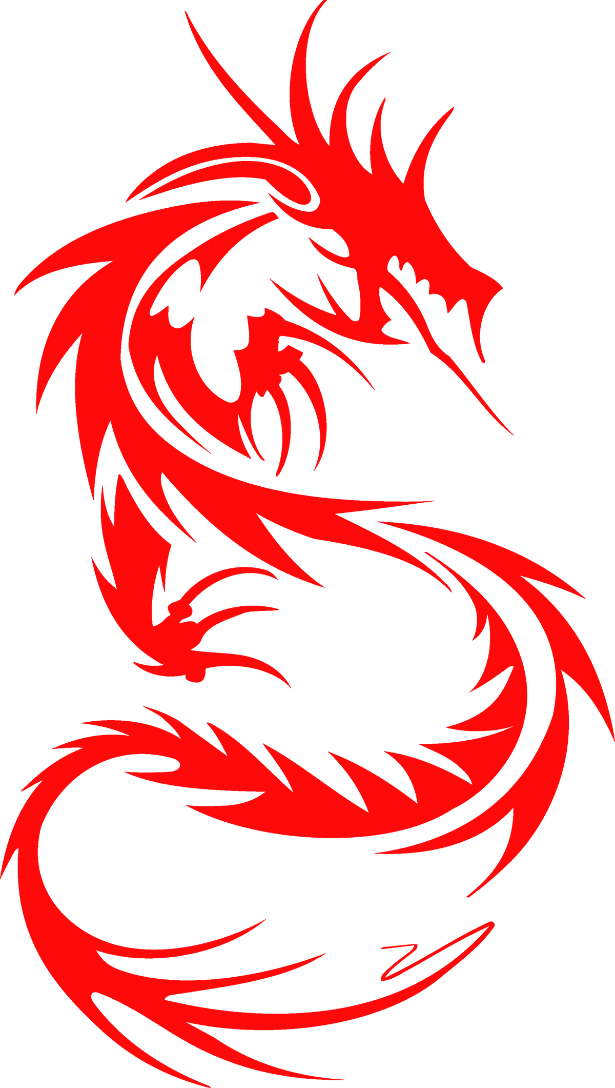 Paper-Cut Tattoo Sleeve Chinese Dragon Cover-Up PNG Image
