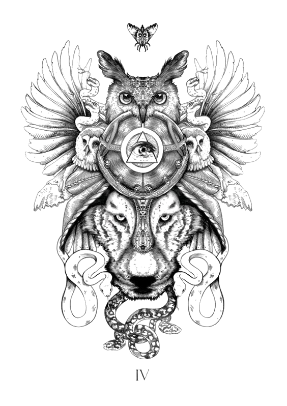 Tattoo Tribe Symbol Totem Tiger Animal PNG Image