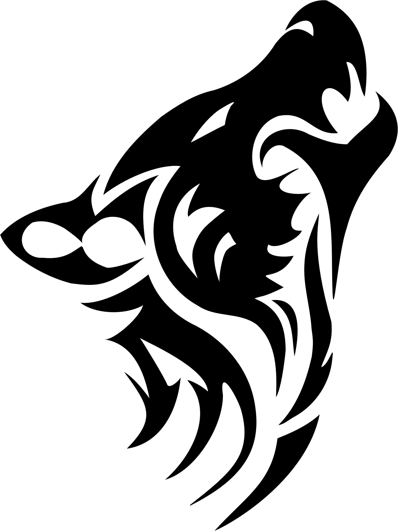 Tattoo Arctic Wolf Dog Tribe Free HQ Image PNG Image