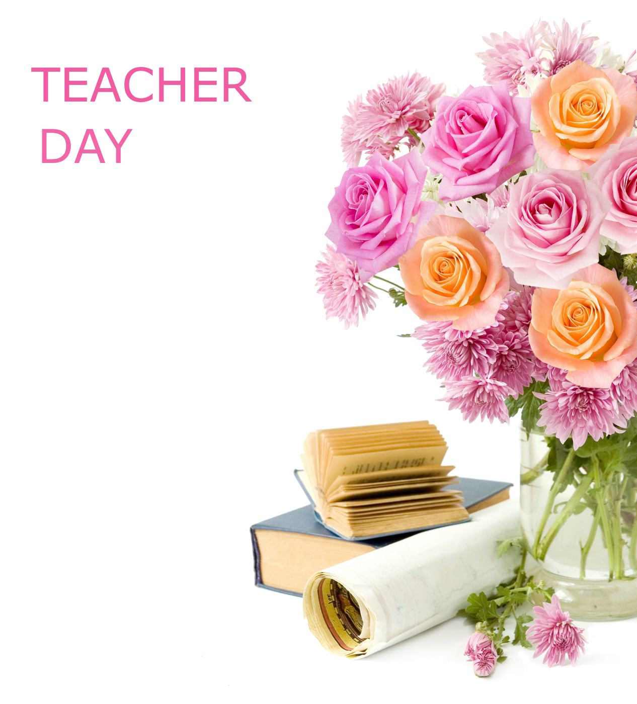 Pink Product Flower Day Teachers Teacher PNG Image
