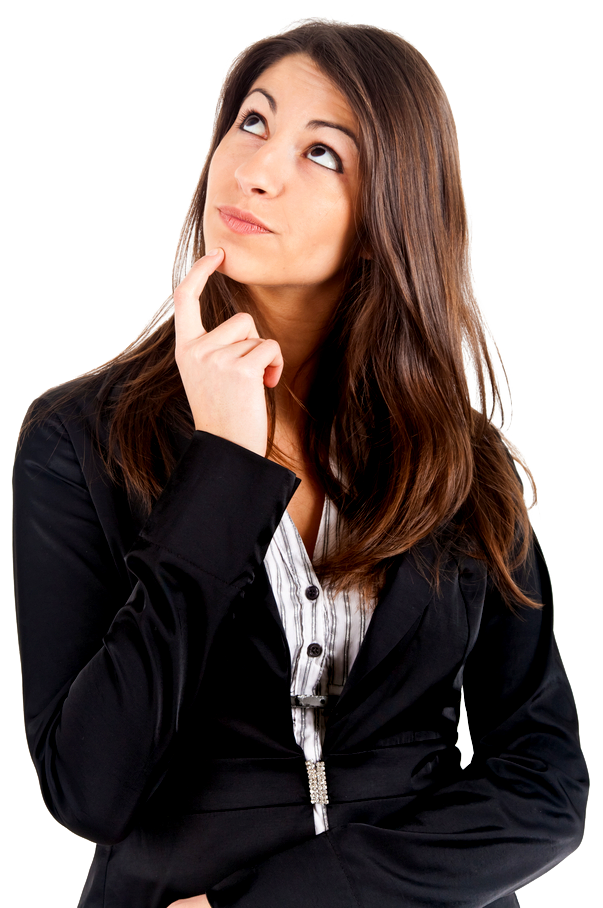 Thinking Woman PNG Image