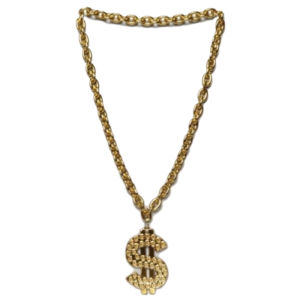 Thug Life Gold Chain Transparent PNG Image