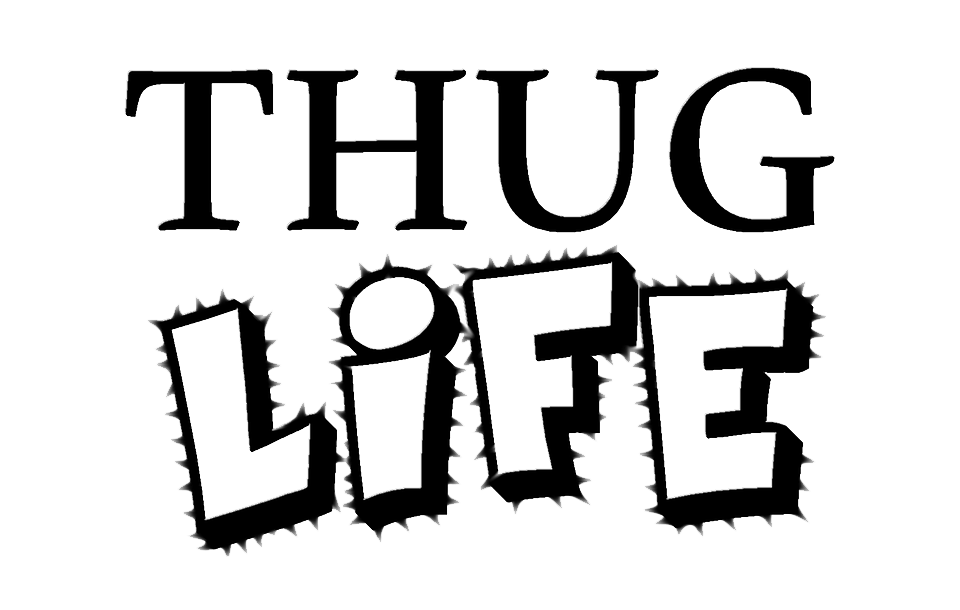 Thug Life Text Transparent Background PNG Image