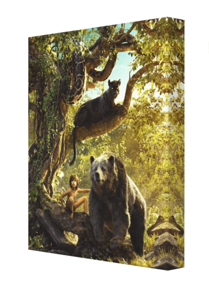 Material Baloo Wallpaper Landscape Book Jungle Ink PNG Image