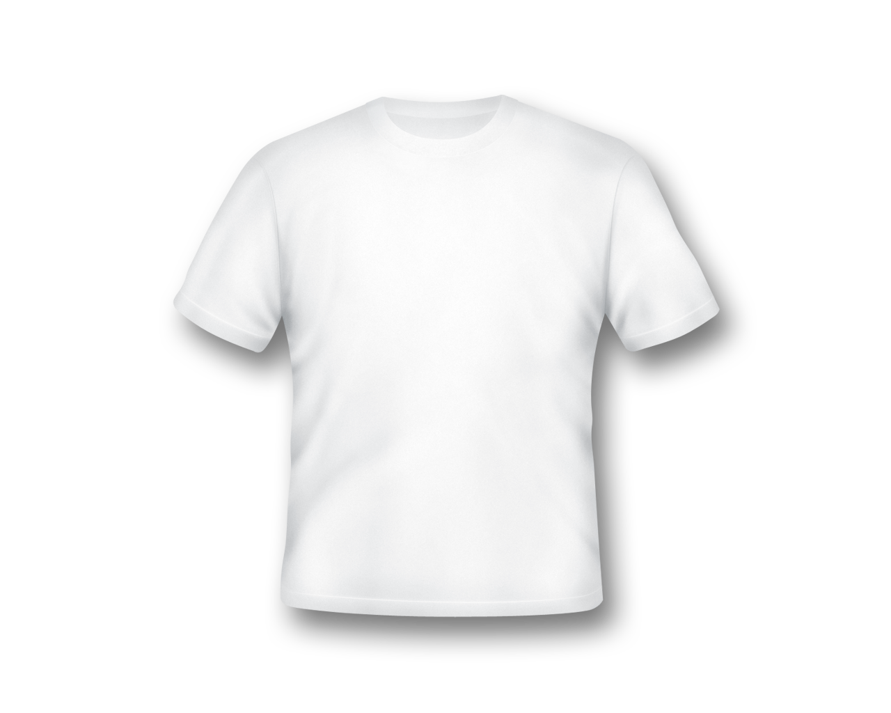 Blank White T-Shirt Template PNG Image