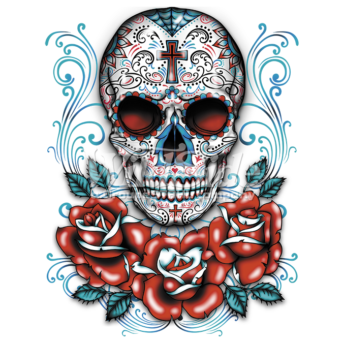 Skull Calavera Dead Sugar T-Shirt Skulls Of PNG Image