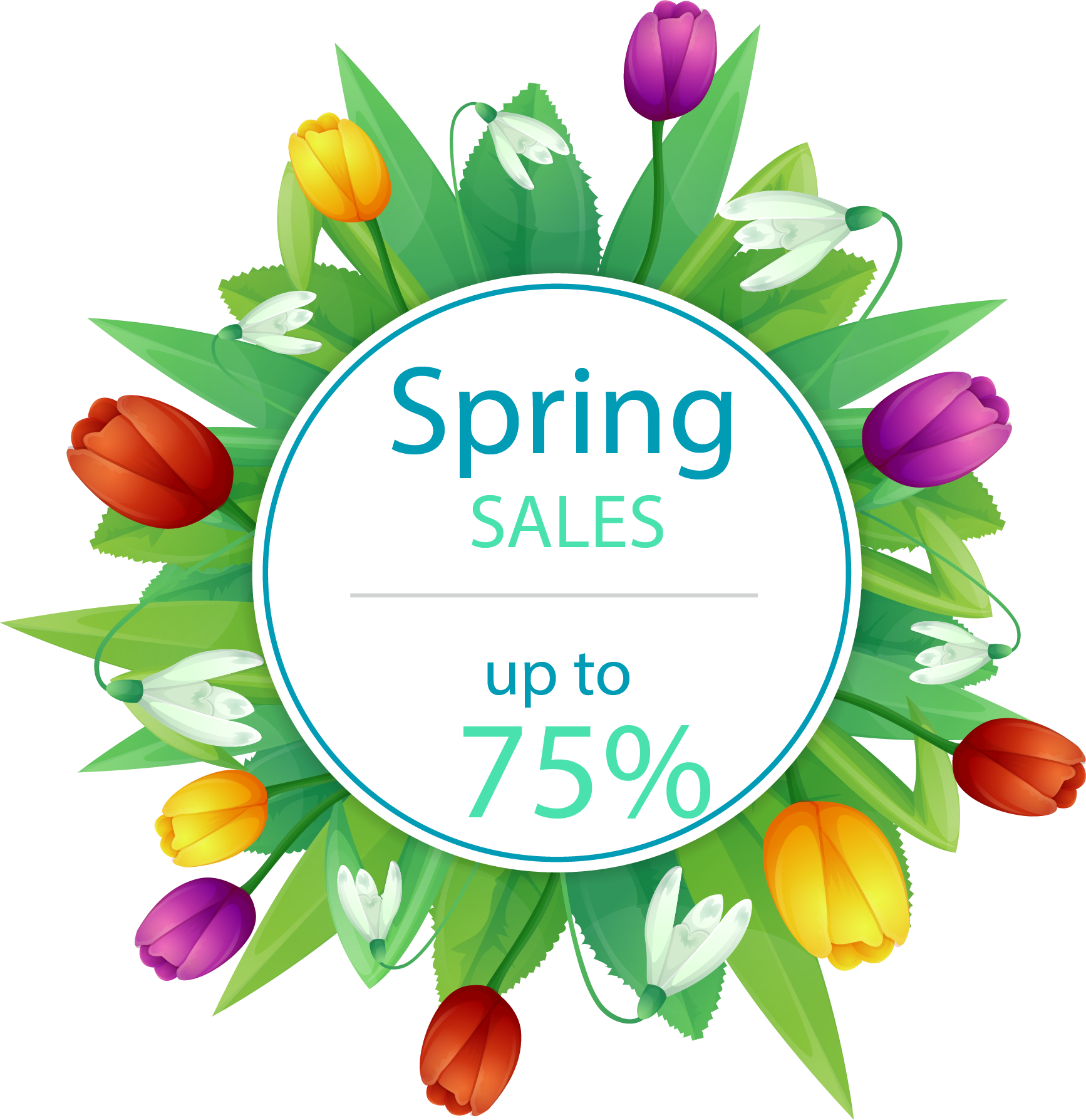 And Tulip Material Discounts Multicolor Discount Allowances PNG Image