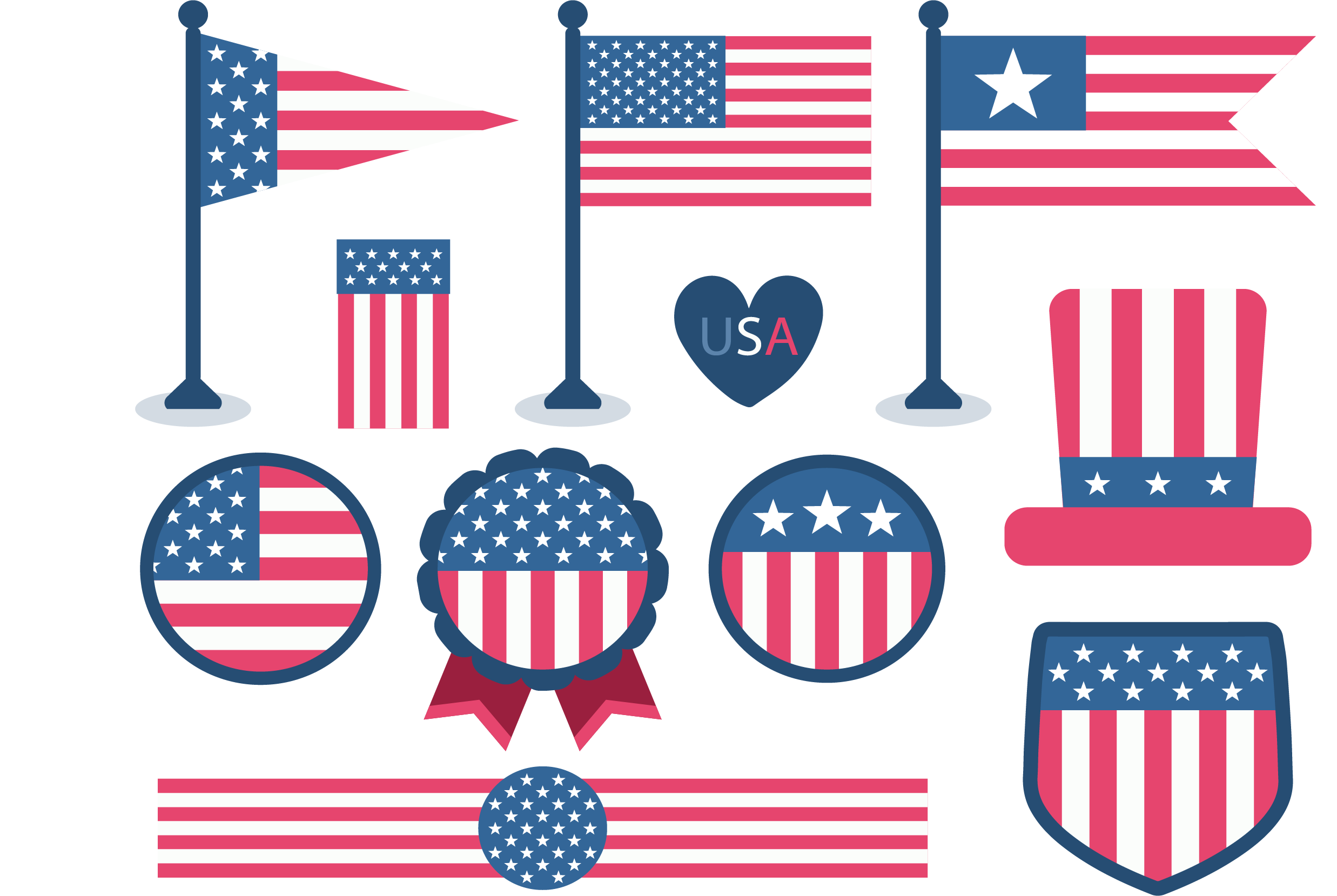 United Of States Flag Starbucks The Badge PNG Image