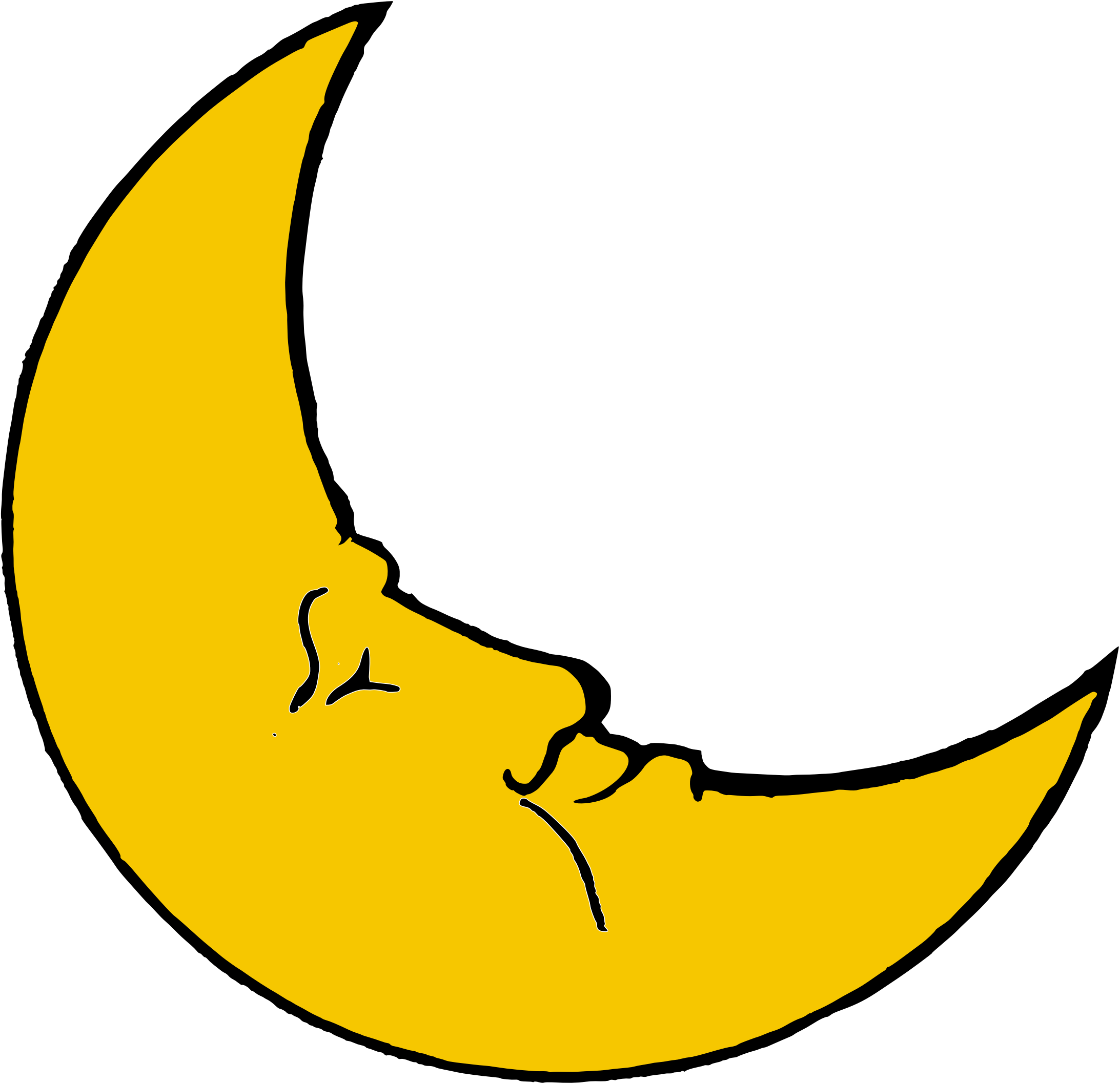 Golden Crescent Moon Free Download Image PNG Image